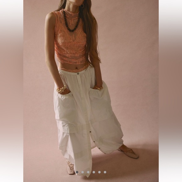 FREE PEOPLE ELOISE MAXI SKIRT SIZE M MSRP $98.00 NWT - Picture 4 of 6